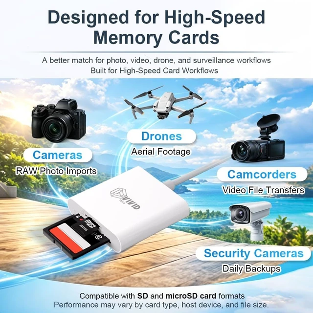 Alt view image 5 of 7 - USB-C SD Card Reader USB 3.0 High-Speed Dual-Slot Adapter