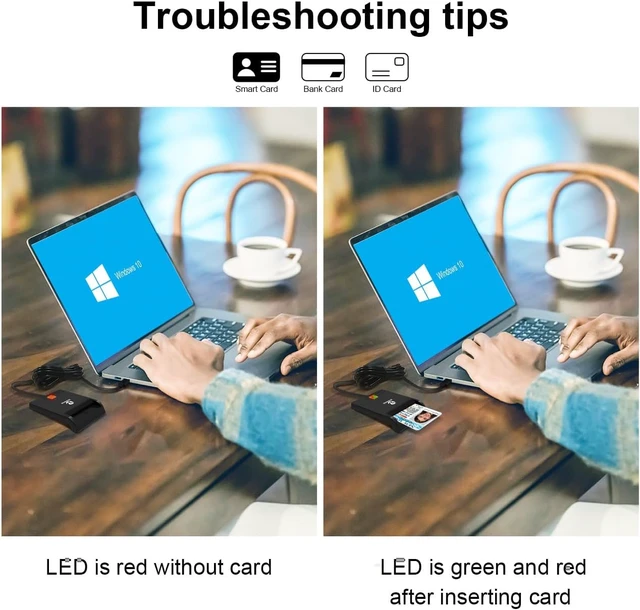 Alt view image 3 of 7 - CAC Card Reader Military USB Smart Card Reader for Windows Mac