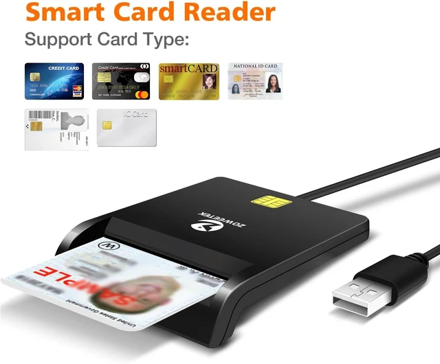 Alt view image 4 of 7 - CAC Card Reader Military USB Smart Card Reader for Windows Mac