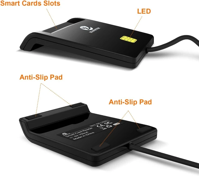 Alt view image 5 of 7 - CAC Card Reader Military USB Smart Card Reader for Windows Mac