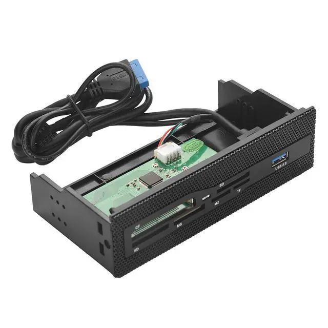 Alt view image 6 of 7 - PC Internal Card Reader USB 3.0 Port M2 SD MS XD CF TF Card Dashboard Front Panel 5.25 inches High Speed Front USB 3.0 Interface Stability While transferring