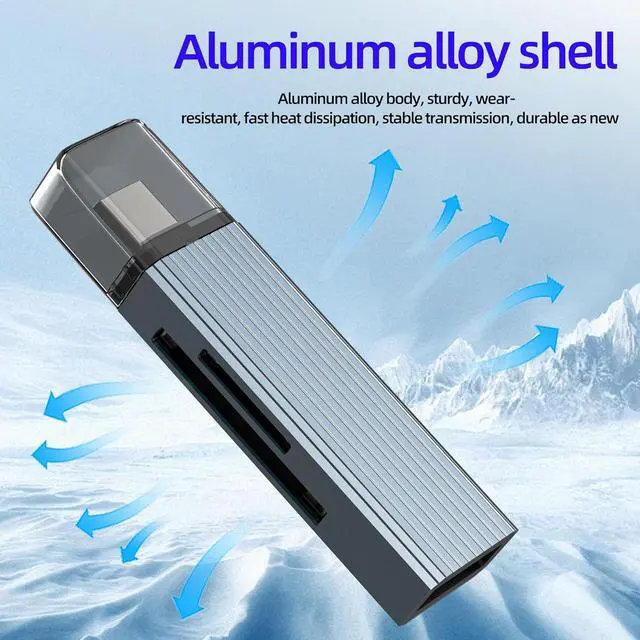 Alt view image 5 of 7 - USB C to SD Card Reader(3 in 1) OTG 3.0 Adapter for iPhone 16 15 Pro Max Digital Camera Micro SD TF Memory Photo Transfer MacBook Computer Compatible for for iPad Android Flash Drive