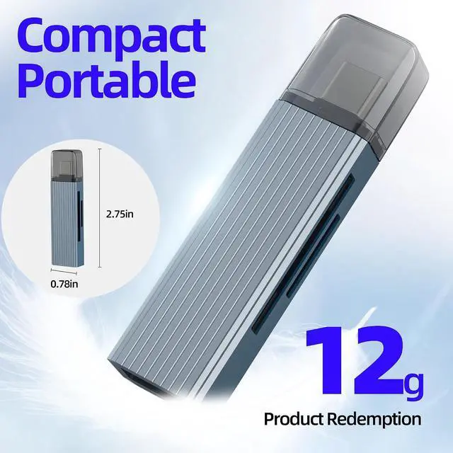 Alt view image 7 of 7 - USB C to SD Card Reader(3 in 1) OTG 3.0 Adapter for iPhone 16 15 Pro Max Digital Camera Micro SD TF Memory Photo Transfer MacBook Computer Compatible for for iPad Android Flash Drive