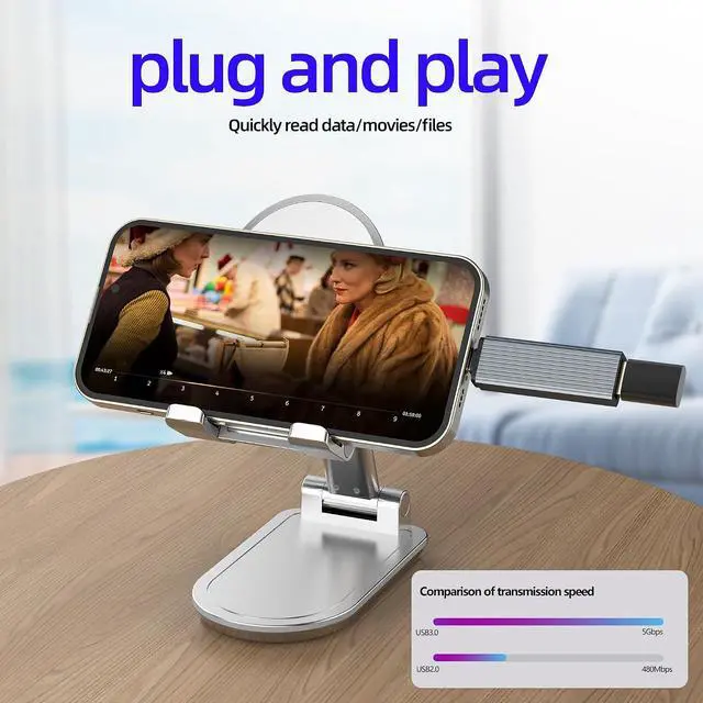 Alt view image 6 of 7 - USB C to SD Card Reader(3 in 1) OTG 3.0 Adapter for iPhone 16 15 Pro Max Digital Camera Micro SD TF Memory Photo Transfer MacBook Computer Compatible for for iPad Android Flash Drive