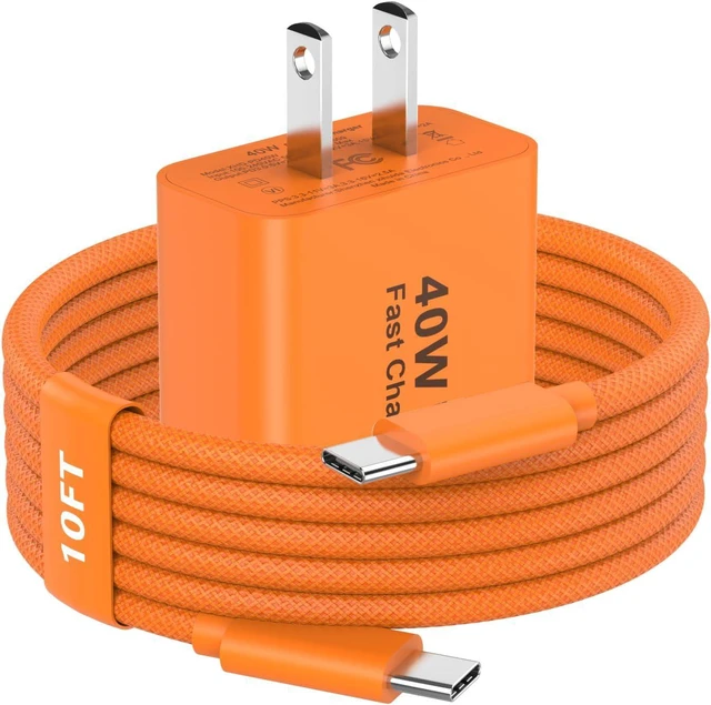 Main image of iPhone Duo 18 17 Pro Max Charger Fast Charging 10FT 40W USB C Charger Block