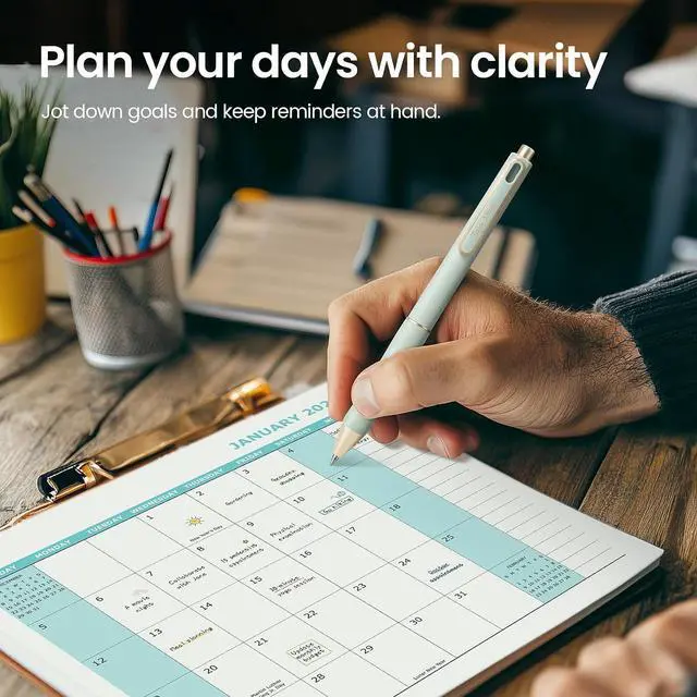 Alt view image 6 of 7 - Taja Gel Pens, 6 Pcs Quick Dry Black Ink Pens, 0.5mm Fine Point, Pastel | Retractable Pens with Soft Grip, Smooth Writing for Journaling and Note Taking, Cute Aesthetic Design for Women & Men