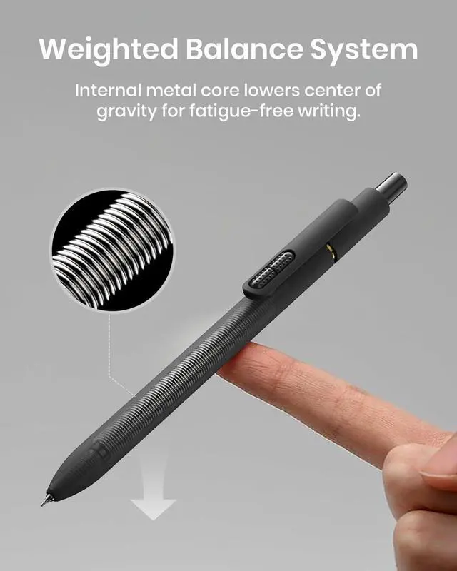 Alt view image 4 of 7 - 8 Pack Gel Pens, Quick-Drying Black Ink, 0.7mm Fine Point Fidget Pen | Smooth Long-Lasting Ink Pens, Stress Relief , No Smear, No Bleed, Journaling, Note Taking ,School Office, Gifts for Men Women