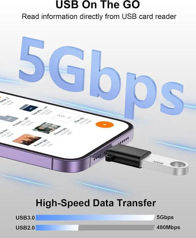 Alt view image 4 of 7 - for S26 Ultra USB C to USB A Aadpter OTG Adapter for Android A17 A16 S26 S25 Plus S25 FE S25 S24 S23 Ultra S22 S21 A36 Type C Converter for iPhone 17 16 iPad MacBook