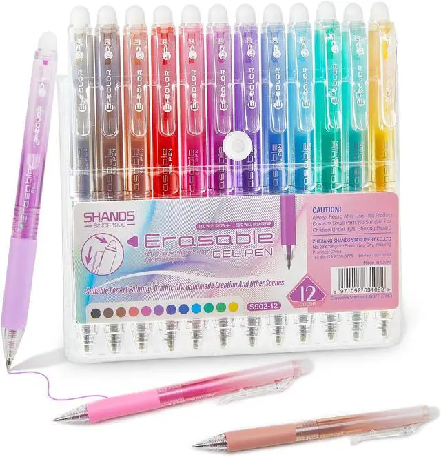 Main image of Retractable Erasable Gel Pens Clicker,Fine Point 0.7mm Smooth Writing Pens,Cute Pens For Writing Journaling Taking Notes School Office Home. (12 Colors)