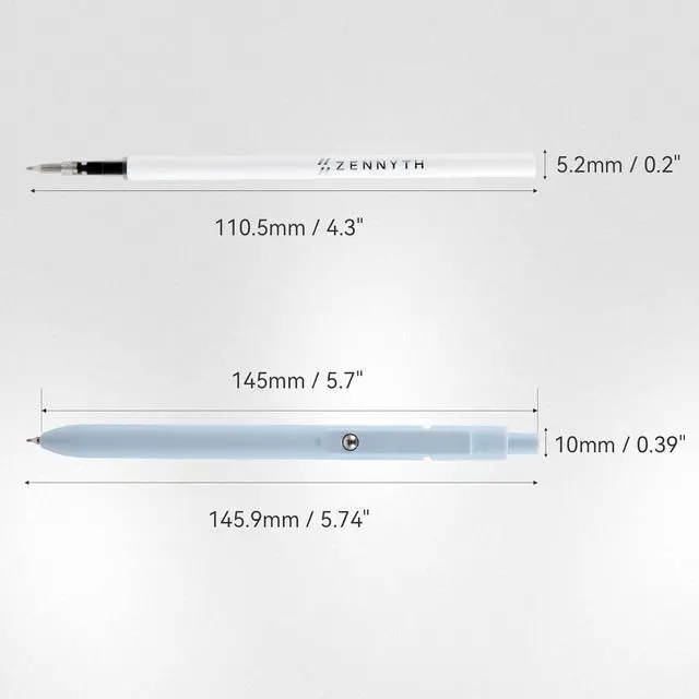 Alt view image 2 of 7 - MengRan Morandi Gel Ink Pens Set, Black Ink, 5 Pack | 0.5mm Fine Point Tip, Quick Drying Ink, Idea for Journaling, Cute Fancy Pens for Women