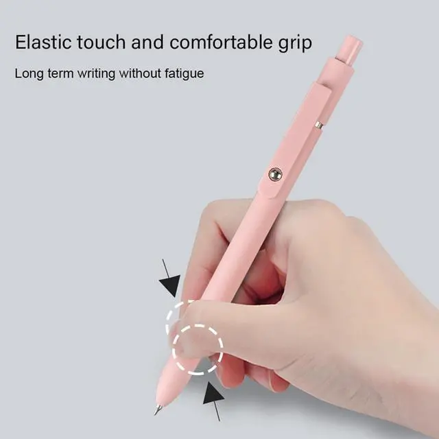 Alt view image 4 of 7 - MengRan Morandi Gel Ink Pens Set, Black Ink, 5 Pack | 0.5mm Fine Point Tip, Quick Drying Ink, Idea for Journaling, Cute Fancy Pens for Women