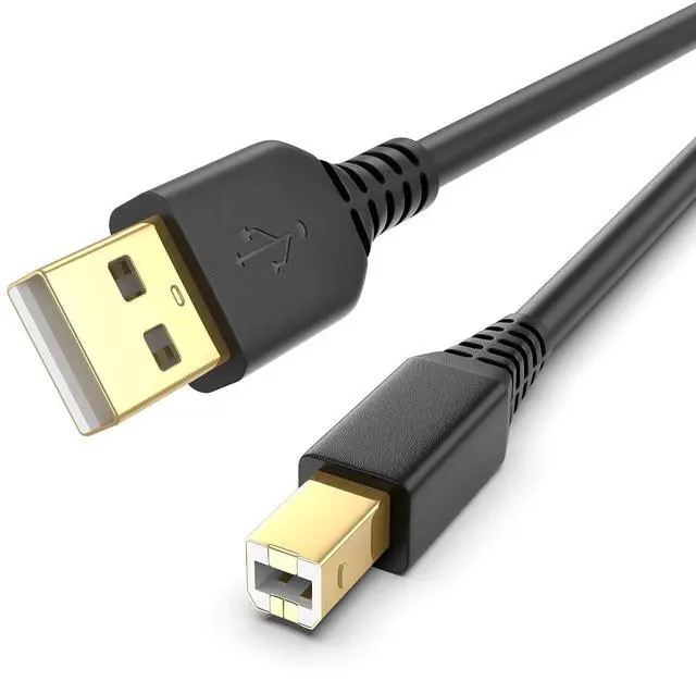 Main image of 6FT Printer Cable to USB 2.0 High Speed USB A to USB B Cable Scanner/Printer Cord for and More(Black)