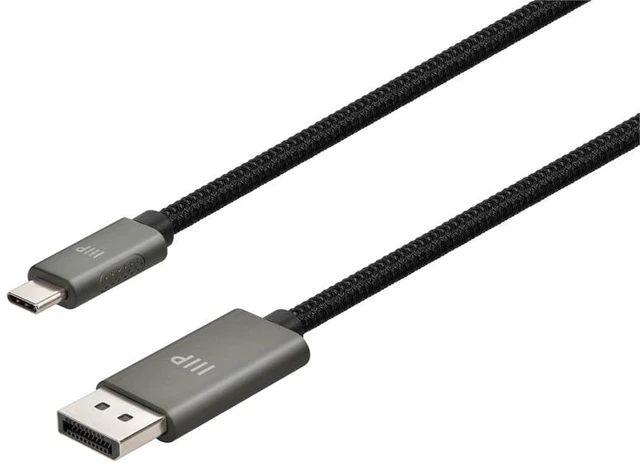 Main image of Monoprice Bidirectional USB-C to DisplayPort Cable - 4K60Hz Thunderbolt 4/3 Compatible Braided 10ft Black
