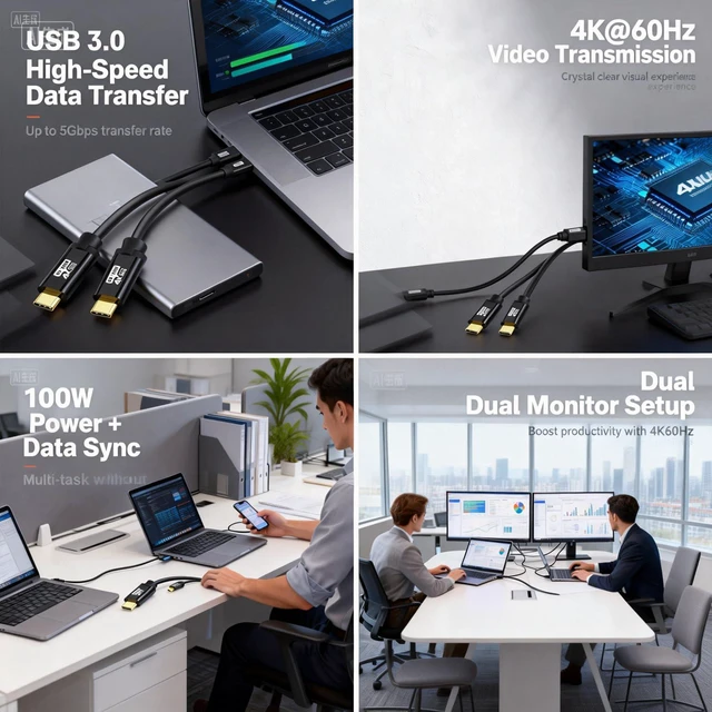 Alt view image 6 of 7 - USB C to USB C Cable 20FT, Type C to Type C Fast Charging Cord Charger Compatible with Samsung Galaxy S23 S22 S21 S20 Ultra, Note 20 10, MacBook Pro/Air, iPad Pro