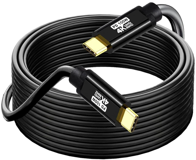 Main image of USB C to USB C Cable 20FT, Type C to Type C Fast Charging Cord Charger Compatible with Samsung Galaxy S23 S22 S21 S20 Ultra, Note 20 10, MacBook Pro/Air, iPad Pro