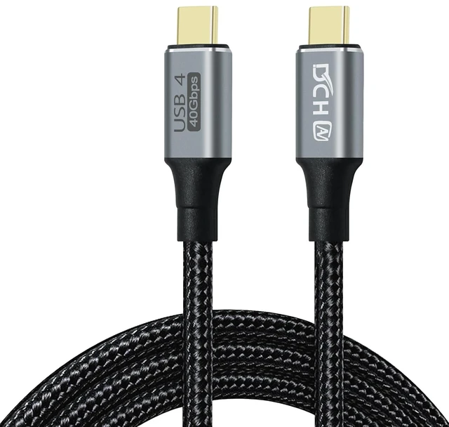 Main image of DCHAV 4ft USB 4 Cable USB C to USB C 8K HD Display Video 40 Gbps Data Transfer 100W Fast Charging Cord USB4 Type C to Type C Charger 5A Nylon Braided Wire for Monitor Laptop Docking Hub Cell Phone