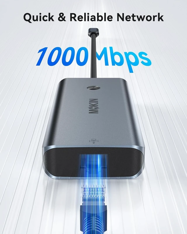 Alt view image 7 of 7 - USB C Hub for MacBook Pro/Air,Mac Dongle with 3 USB Port,USB C to HDMI, USB C to RJ45 Ethernet,MOKiN 8 in 1 USB C to HDMI Adapter,100W PD Charging, USB C to SD/TF Card Reader USB C Hub