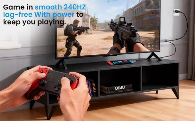 Alt view image 5 of 7 - 8K USB C to HDMI 2.1 Cable, 4K@240Hz with 140W Charging