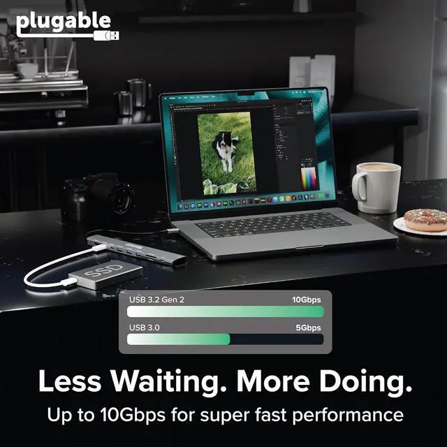 Alt view image 7 of 7 - USB C Hub: 10-in-1 Multiport Adapter (8K/4K 144Hz HDMI 2.1 2.5G Ethernet 140W Charging 10Gbps Data) Driverless IT Deployment for MacBook Pro/Air Windows Thunderbolt Chromebook USBC-10IN1E