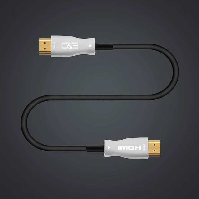 Alt view image 6 of 7 - 125 FT (38.1 M) High Speed HDMI Cable Male to Male with Ethernet Black (125 Feet/38.1 Meters) Built-in Signal Booster, Supports 4K 30Hz, 3D, 1080p and Audio Return CNE618982