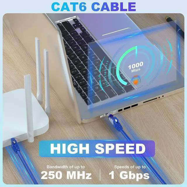 Alt view image 5 of 7 - Ethernet Cable 100ft, Cat 6 Cable Outdoor &Indoor FTP Shielded Ethernet Cable, 23AWG Gigabit Ethernet Patch Cords CCA, UV Resistant, Waterproof, Direct Burial, LLDPE PVC with RJ45 Connector for Router