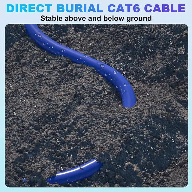 Alt view image 7 of 7 - Ethernet Cable 100ft, Cat 6 Cable Outdoor &Indoor FTP Shielded Ethernet Cable, 23AWG Gigabit Ethernet Patch Cords CCA, UV Resistant, Waterproof, Direct Burial, LLDPE PVC with RJ45 Connector for Router