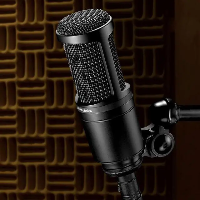 Alt view image 5 of 7 - Audio-Technica AT2020 Cardioid Condenser Studio XLR Microphone, Ideal for Project/Home Studio Applications, Black | Project/Home Studio Applications, Black
