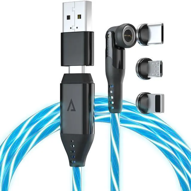 Alt view image 2 of 7 - Statik 360 Globright Pro (6ft Blue) & GaN Charger (100W)