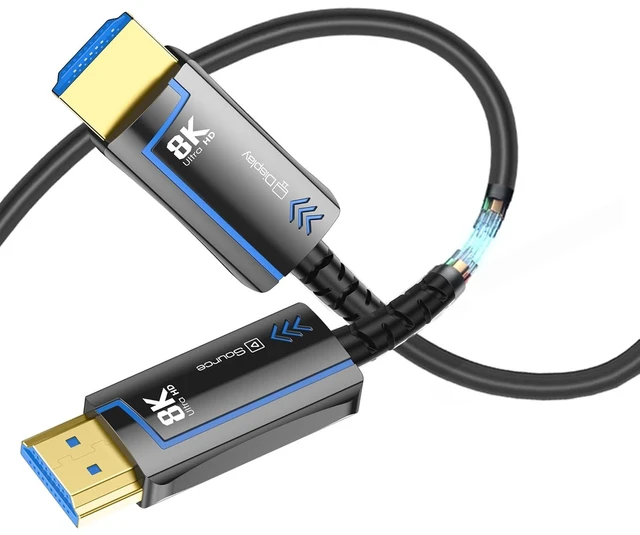 Main image of 8K Fiber Optic HDMI Cable High Speed Thin HDMI 2.1 Cord 50FT/15M