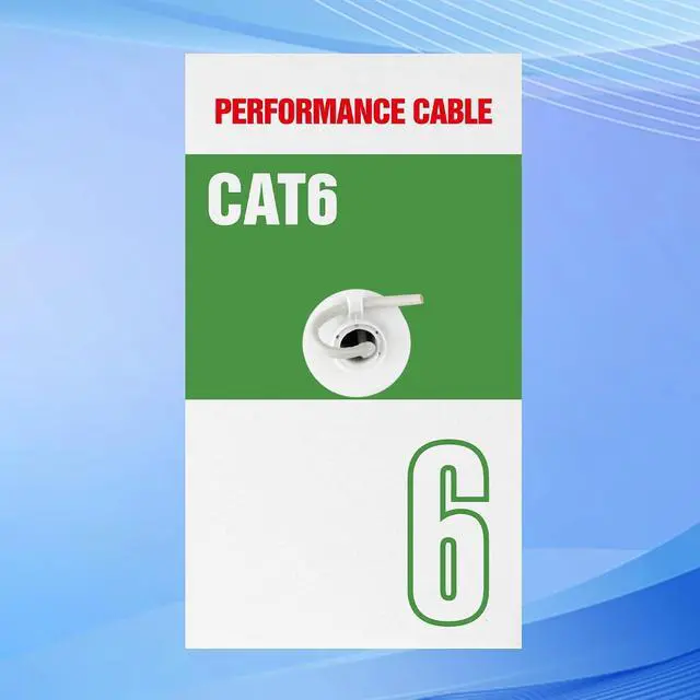 Alt view image 4 of 5 - Cat 6 Ethernet Cable 1000 ft, 23AWG 4-Pair Quality Solid Conductor Network Cables, 550 MHz, White (UTP) LAN,Unshielded Twisted Pair