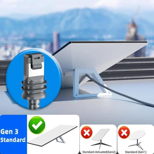 Alt view image 7 of 7 - 100FT Starlink Gen 3 Cable - Heavy Duty Outdoor Ethernet Cable, Waterproof & UV Resistant, Direct Burial Rated for RV/Camping/Home - Compatible with Starlink Gen 3 Router & Dish (High-Speed)