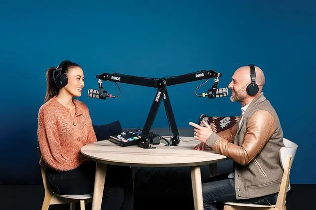 Alt view image 7 of 7 - Rode XDM-100 USB Dynamic Microphone & PSA1+ Desk-Mounted Broadcast Microphone Boom Arm