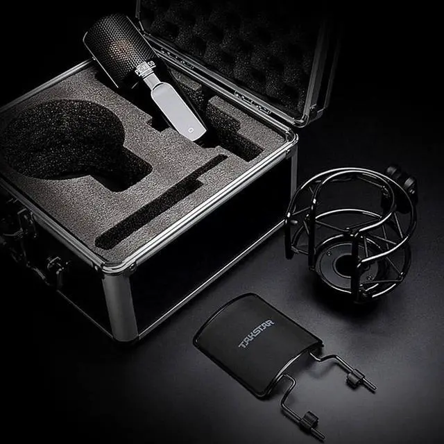 Alt view image 7 of 7 - TAKSTAR XLR Condenser Microphone with 34mm Gold-Plated Large Diaphragm, High Sensitivity Cardioid Studio Mic for Recording, Podcasting, Streaming, Voice Overs, Singing, Gaming (PC-K850)