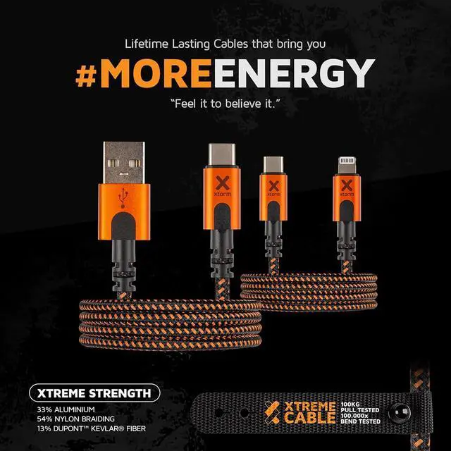 Alt view image 6 of 7 - Xtorm CXX003 Xtreme Series USB-C to Lightning Cable, 4.9-Ft.