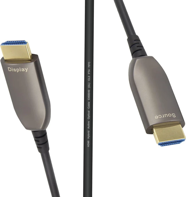 Main image of 150ft 4K HDMI 2.0 Cable, Fiber Optic HDMI Cable, 18Gbps Ultra Speed, 4K 60Hz, HDR, 3D, eARC, in Wall CL3 Rated, Slim and Flexible HMDI Cable