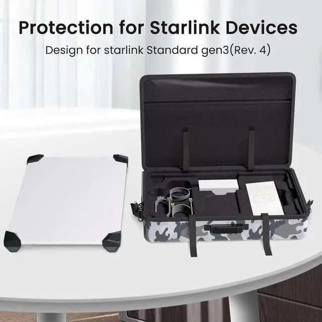 Alt view image 7 of 7 - 150FT Starlink Gen 3/Mini Cable, Starlink Flat Hidden Power Ethenet Cable, Starlink Gen 3 Case, Starlink Standard Case Protective Hard Storage Carrying Case