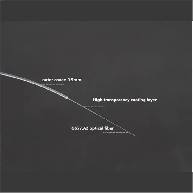 Alt view image 2 of 5 - SC UPC Indoor Transparent Fiber Optic Cable G657A2 Invisible Singlemode Single Core Jumper Household Extension line(20m 2pc no Drum)