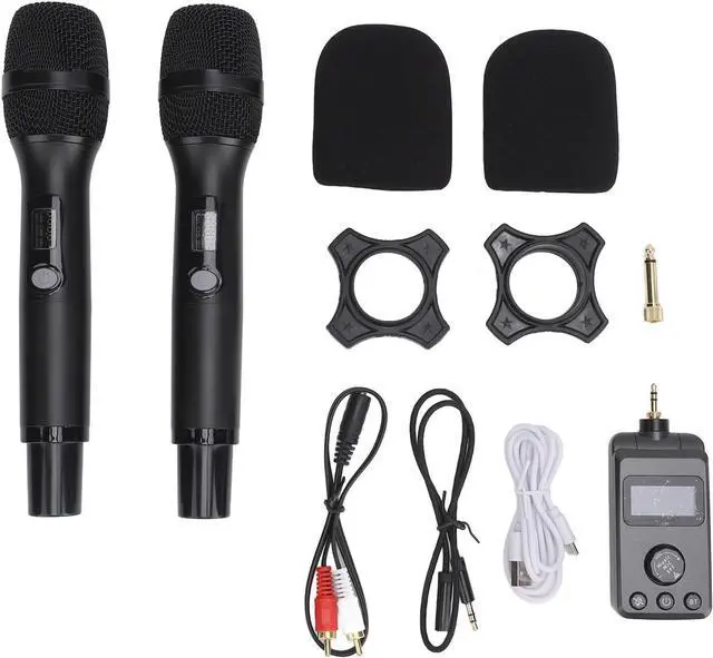 Alt view image 2 of 7 - Dual Wireless Microphone, Professional UHF DSP Handheld Dynamic Mic System Set with Rechargeable, Wireless Microphone for Karaoke, Wedding, Home Entertainment