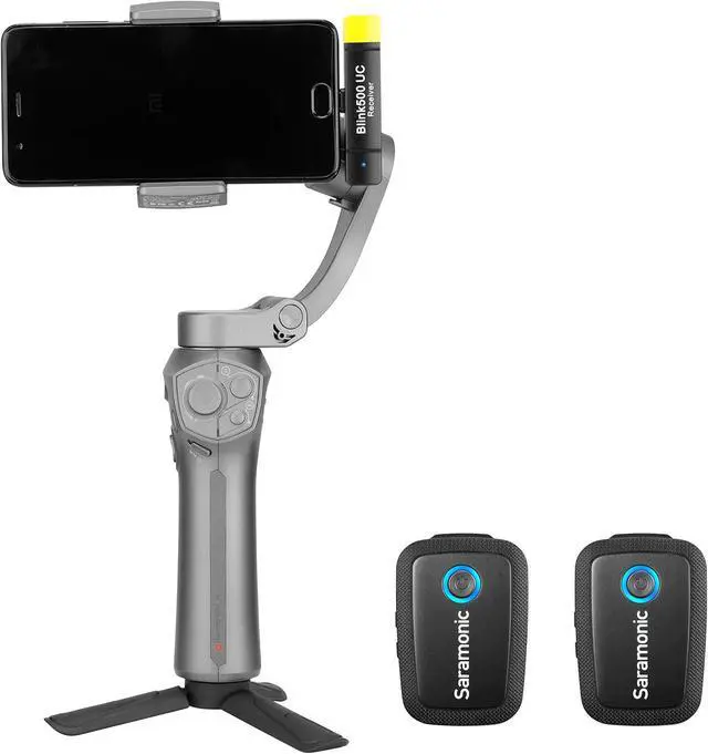 Alt view image 4 of 7 - Saramonic 2.4 GHz 2-Person Wireless Clip-On Mic Sys w/Lavs & USB-C Receiver for Smartphones & Tablets (BLINK500B6)