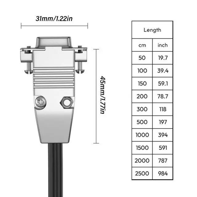 Alt view image 5 of 7 - Professional DB9 RS232 Serial Cable Two Shielding for Stable Data Transmission