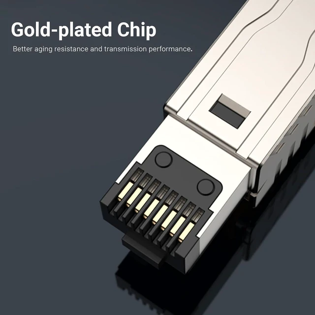 Alt view image 3 of 7 - 6-Pack RJ45 Connectors Tool Free Cat 8 and Cat7 Cat6A RJ45 Connector 6-Pack