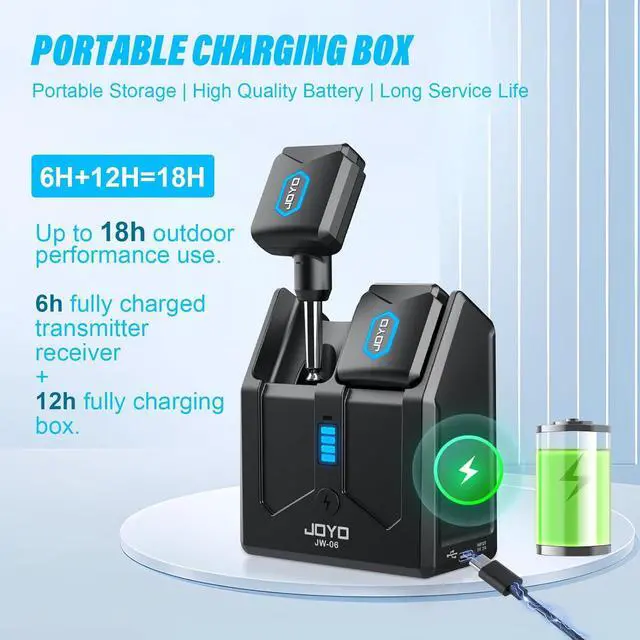 Alt view image 4 of 7 - 5.8Ghz Wireless Guitar Transmitter Receiver Bundle with AITONE 15 feet Instrument Cable