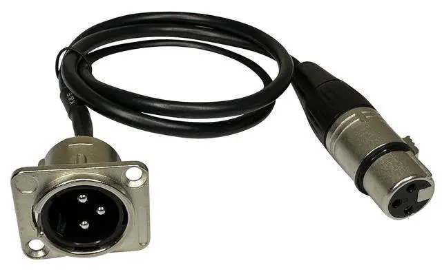 Alt view image 3 of 7 - Premium XLR Pass Through Cable, No Solder, for Stage Box, Patch Panel, Floor Box - No Solder for Pro Audio Installations (Male to Female 6-Pack)