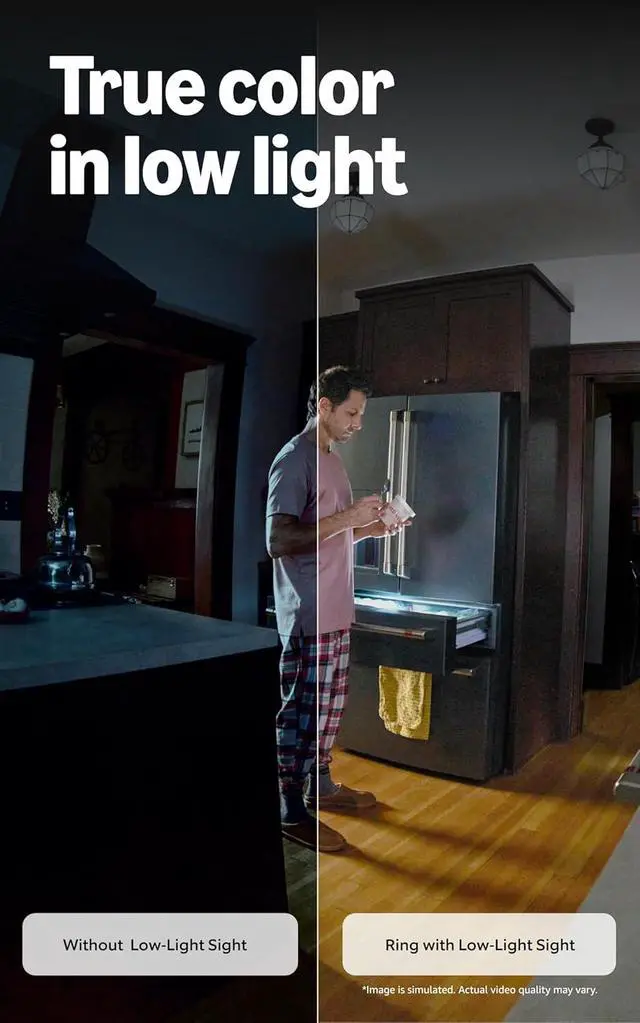 Alt view image 3 of 6 - Ring Indoor Cam Plus (newest model), Home or business security, Retinal 2K for crisp, true-to-life video quality, 4x Enhanced Zoom, Low-Light Sight, 2-pack, White