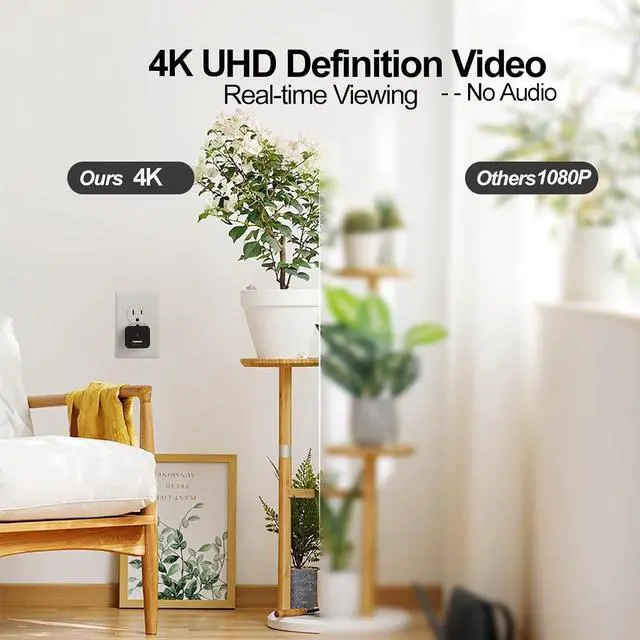Alt view image 6 of 6 - ULar Plug-in Indoor Surveillance Camera, 4K UHD WiFi Small Cam, 16GB SD Card Included Wall Outlet Powered, Remote APP View & Motion Detection for Nanny Pets Security-No Audio