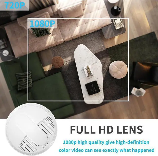 Alt view image 6 of 7 - LIZVIE Hidden Camera Smoke Detector, 10000mAh Smoke Detector Camera with 2.4G WiFi & APP Remote Control/Night Vision/Motion Detection/Real-Time View/SD Storage Supports for Home Security.