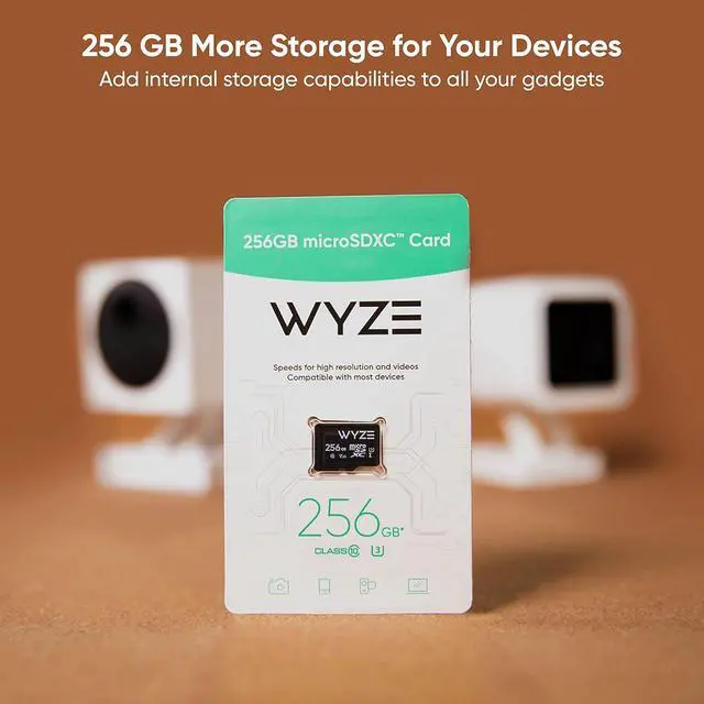 Alt view image 5 of 7 - WYZE Duo Cam Pan Expandable Storage 256GB MicroSDHC Card Indoor/Outdoor IP65 2K 360° Pan/Tilt Smart Home Security Camera with Color Night Vision