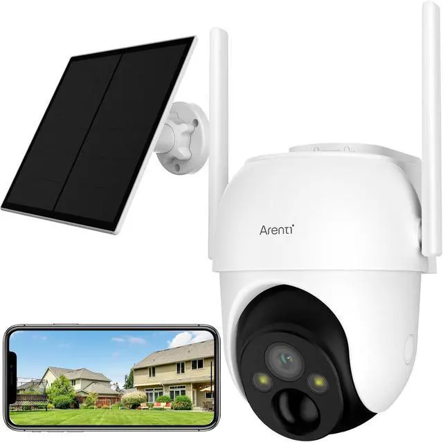 Alt view image 3 of 7 - ARENTI Ultimate Off-Grid Bundle: 2×4G LTE Cameras + 1×Solar WiFi 2K Color Night Vision, 360° Coverage