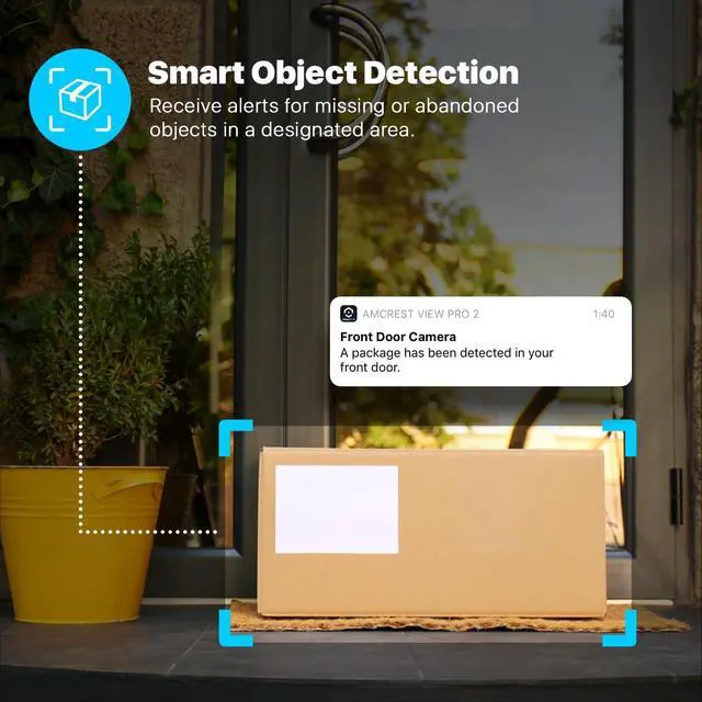 Alt view image 6 of 7 - Amcrest Dual-Lens 4K (8MP) Outdoor Security POE Camera, 2 x 4MP Lenses PoE AI Turret IP Camera, 131ft Night Color, Human/Vehicle Detection, Panoramic 180° FOV, 2 x 4MP@25fps IP8M-FCT2999EW-AI (White)