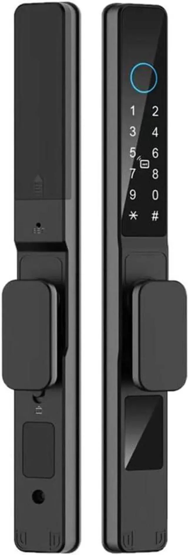 Main image of Tuya WiFi App Waterproof Smart Aluminum Door Lock Double Hook Mortise Fingerprint Password Electronic Sliding Door Lock A/2